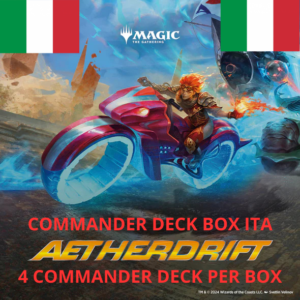 MAGIC: THE GATHERING - AETHERDRIFT COMMANDER DECKS DISPLAY (4 MAZZI) - ITA