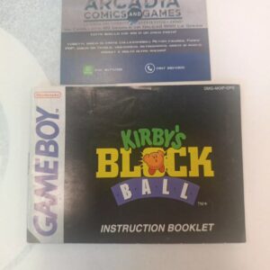 Kirby's Block Ball Manuale Di Istruzioni Game Boy Nintendo PAL