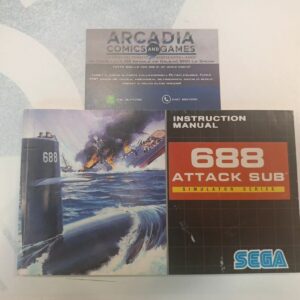 688 Attack Sub Manuale Di Istruzioni Mega Drive SEGA PAL