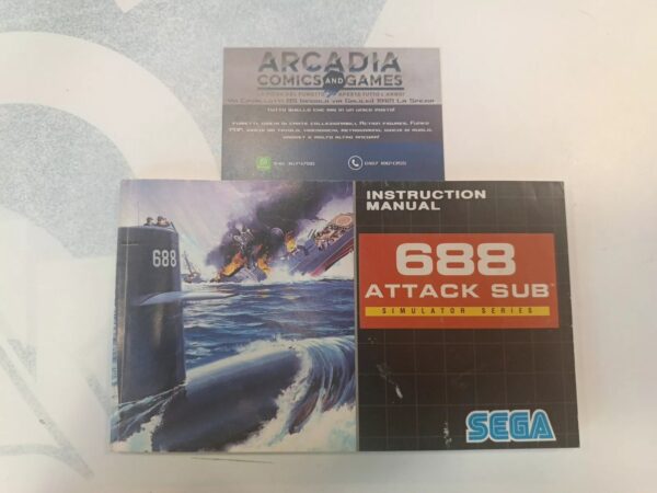688 Attack Sub Manuale Di Istruzioni Mega Drive SEGA PAL