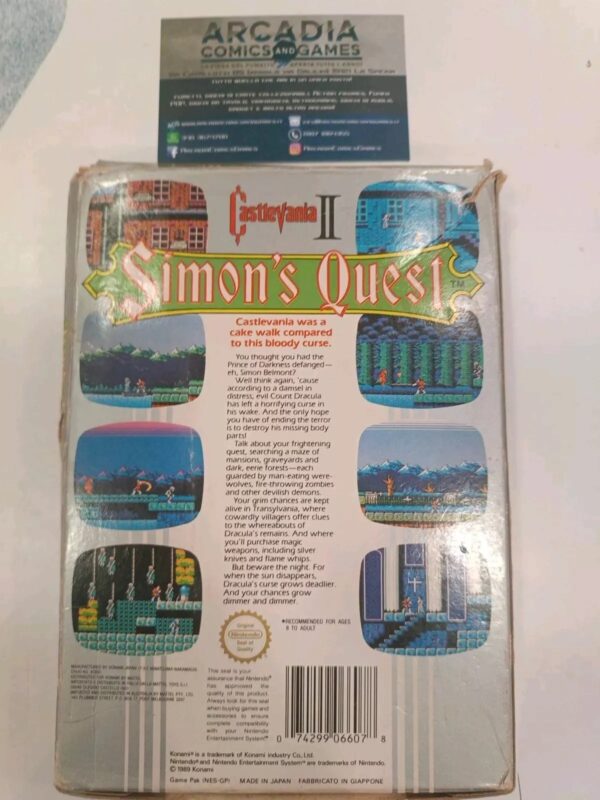Castlevania 2 Simon's Quest NES PAL A Nintendo Entertainment ITA No Manuale - immagine 2