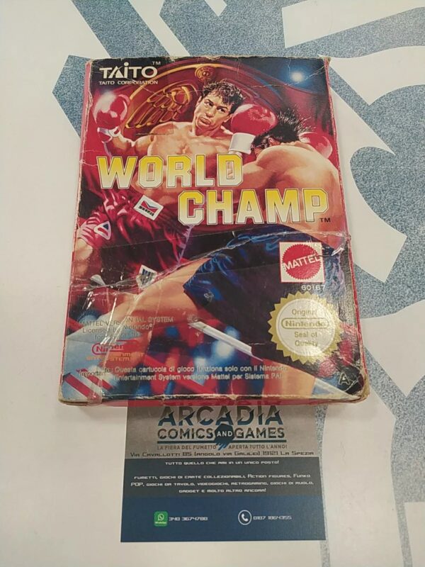World Champ NES Nintendo Entertainment System PAL A Scatola Rovinata