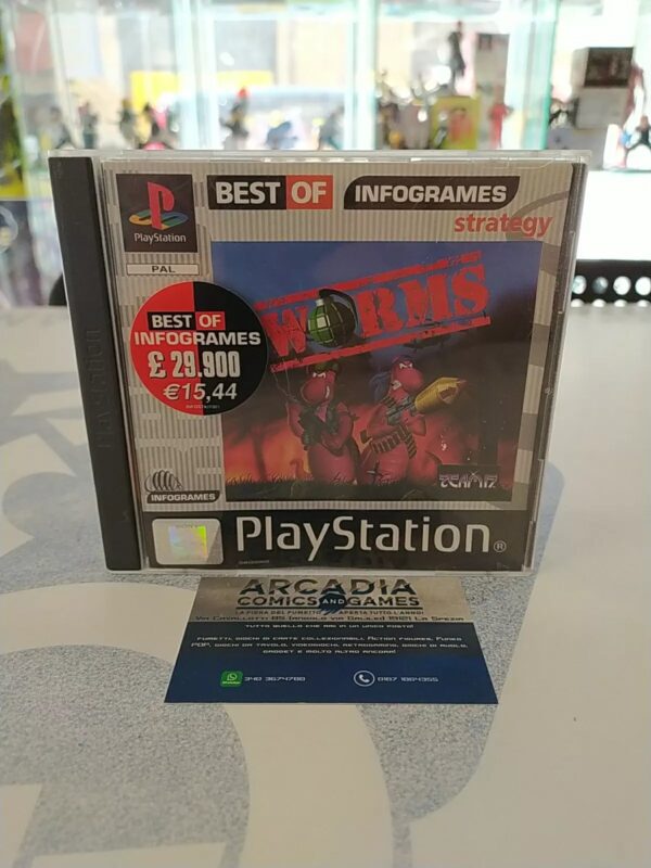 Worms PlayStation PS1 Best Of Infogrames Ottime Condizioni.