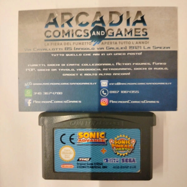 Sonic Advance Sonic Pinball Game Boy Advance Nintendo GBA Solo Cartuccia Loose