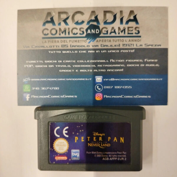 Peter Pan Neverland Game Boy Advance Nintendo GBA Solo Cartuccia Loose