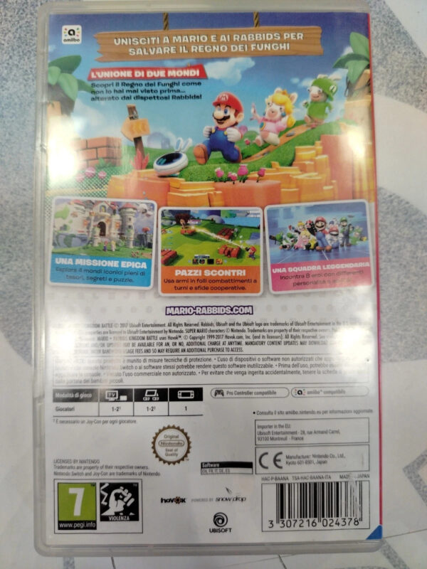 Mario Rabbids Kingdom Battle Switch Nintendo ITA Triangolo Blu - immagine 2